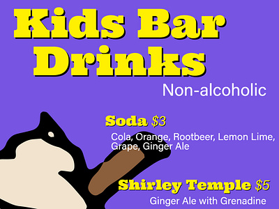 Menu - Kids Bar Drinks