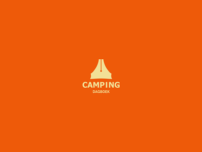 Camping Dagboek (camping diary) adline brassai camping design diary icon logo logo design pen screen print szende tent