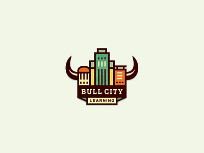 Bull City Learning (unused) adline brassai building bull city durham logo online szende