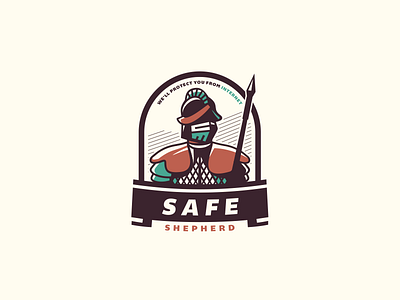 Safe Shepherd - WIP - adline branding brassai helmet internet logo medieval privacy protective safe shepherd szende