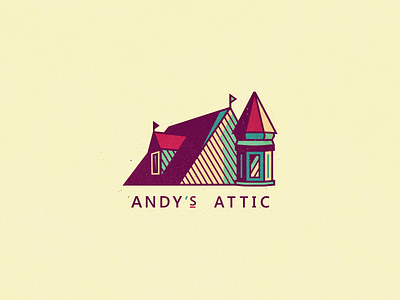 Andy's Attic [#2] adline brassai chromoluminarism corrugate fun house logo logo design primary radiaton szende victorian