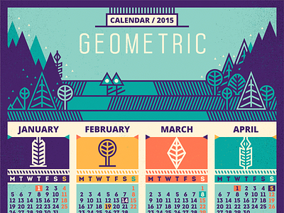 Calendar / 2015 [Geometric - recolored] 2015 adline brassai calendar geometric nature szende