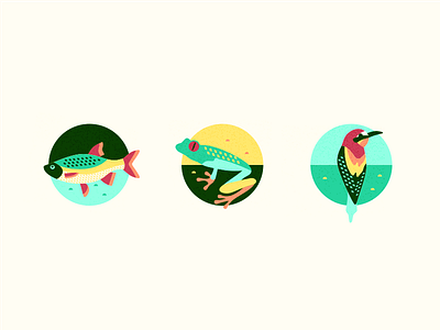 In the Jungle [Icons] adline bird brassai exotic fish frog jungle nature szende tribal