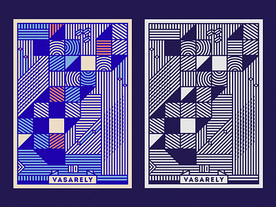 Vasarely /110 Poster [ Hommage á Vasarely ] brassai op art poster vasarely