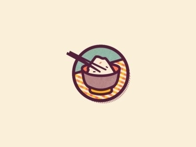 Rice adline bowl brassai chopsticks food icon rice