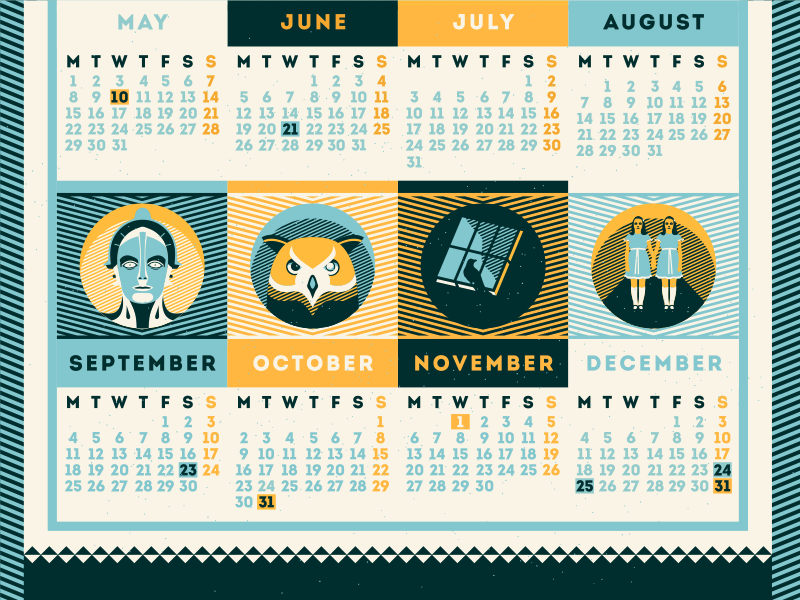 Sneak Peek [ Calendar / 2017 ] by Szende Brassai on Dribbble