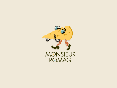 Monsieur Fromage cartoon chees cheese design food fromage fun illustration logo mister mustache