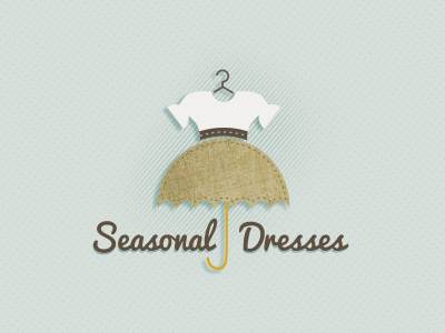 Seasonal Dresses adline brassai design dress illustration logo seasonal umbrella vector