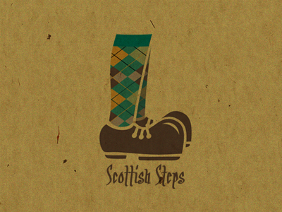 Scottish Steps adline design logo scottish socks steps vector