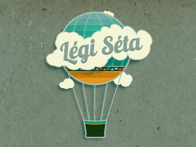 Legi Seta(Air Walk) adline air balloon cloud design illustration logo légi séta walk