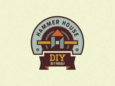 Hammer House adline brassai design emblem hammer house illustration logo szende