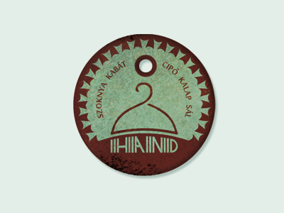 Second Hand(label) adline branding brassai emblem hand hanger label logo second two