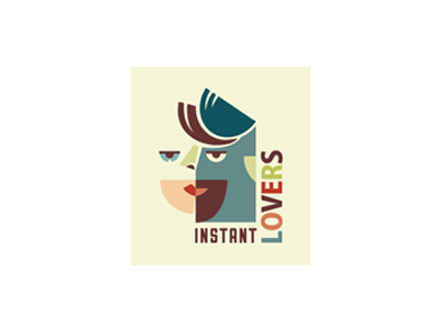 Instant Lovers adline branding brassai illustration logo love