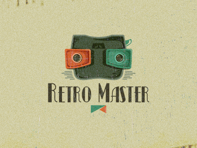 Retro Master 3d adline branding design emblem logo master retro view master vintage