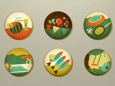 Summer Icons(in the backyard/garden) adline backyard brassai fun garden icon icon design icon designer icons summer vintage