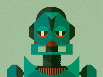 Robotiks adline brassai dj futuristic green illustration music robot robots sharp