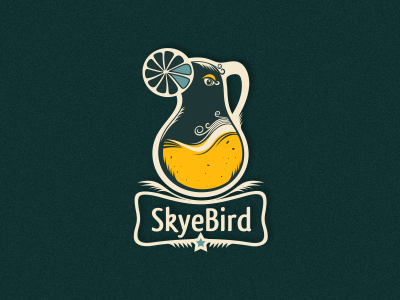 Skyebird adline bird brassai craft made drink drinks food fruit gourmet healthy inventive jug juice local logo logo designer orange organic quality szende