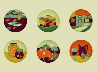 Autumn icons recolored