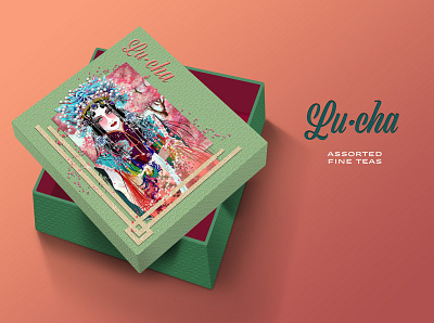 Lu∙cha Package Design branding concept branding design graphic design illustration illustration digital package design package mockup product mockup typography