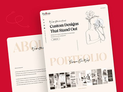 🤩 floral theme illustration landing page minimal design typography ui design ux design web design web design company