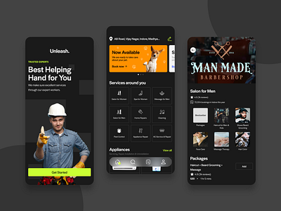 Unleash. - An on-demand services app