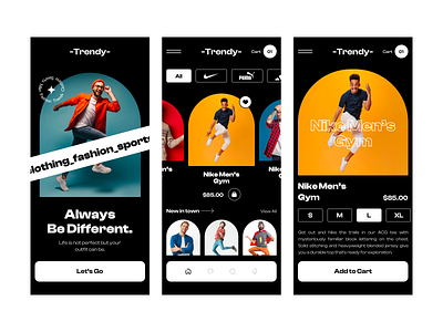 -Trendy- Fashion Store adidas android apparel अˈपैरल् ecommerce fashion ios marketplaces material3 mobile app nft market nike online puma shopping store