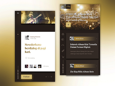 Folk Trio Mobile site band blog brandefine ecommerce flat gradient illustration mobile ui ux