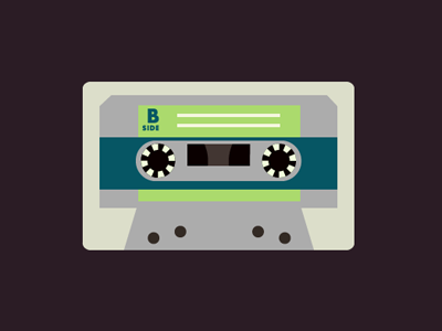 The B Side b side cassette illustration music tape vintage