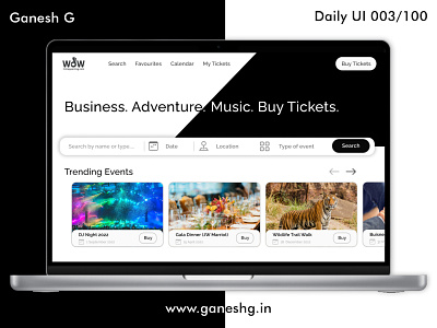 Event Booking Landing Page