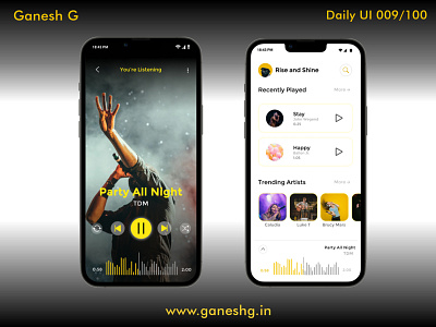 Music Player with Plain UI app branding conistentcy dailyui design illustration logo ui ux vector