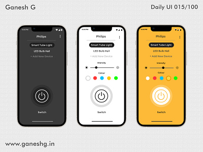 Smart Device On/Off Switch app branding conistentcy dailyui design illustration logo ui ux vector