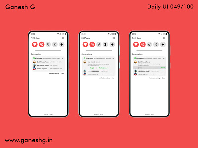 Notifications Whatsapp app branding conistentcy dailyui design illustration logo ui ux vector