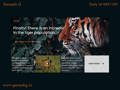 Save Tiger is Trending UI app branding conistentcy dailyui design illustration logo tiger ui ux vector