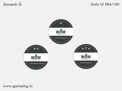 Badges for Event Organizers app branding conistentcy dailyui design illustration logo ui ux vector