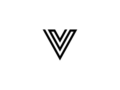 Yours Truly, V ✌️ alphabet black branding logo minimal stroke v