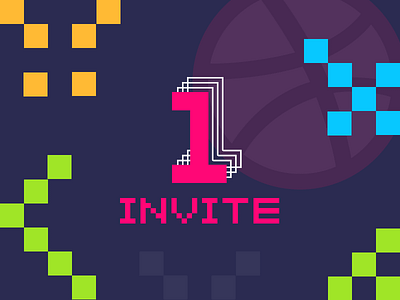 1 Invite branding dribbble graphic icon invite typography