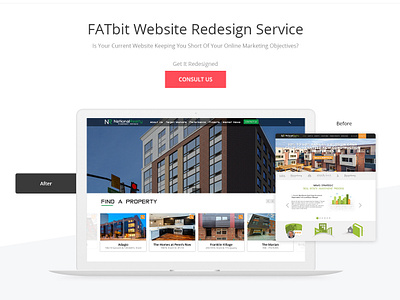 Website Redesign Service Page branding clean design redesign ui webdesign website white