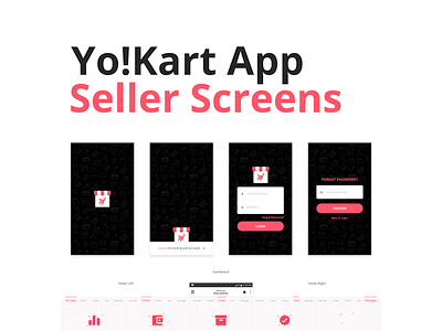 Yo!Kart Seller App Design app application design design graphic mobile app mobile app design mobile app experience typography ui ui ux design ux