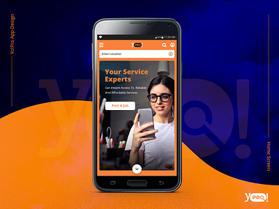 Yo!Pro App Homescreen Design app design mobile mobile app mobile app design mobile ux ui ux