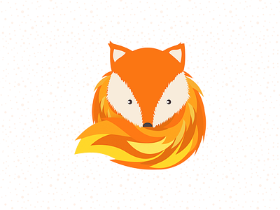 FiredFox adorable animal colors cute design fire firefox fox fur graphic icon illustration orange sweet vector yellow