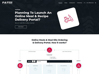 Cooked Meals Ordering System Yo!meals branding design flat ui ux web website