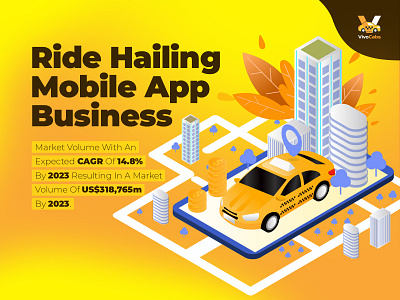 Ride Hailing Mobile App Business Graphic