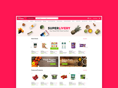 Superlivery Ecommerce Website Design app design ui ux web website yo!kart