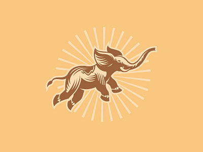 Elephant design elephant logo retro sokolov vintage