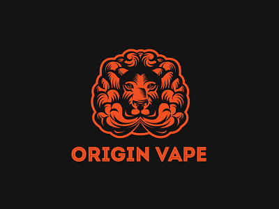 Origin vape lion logo old retro school smoke style vape vaping vintage