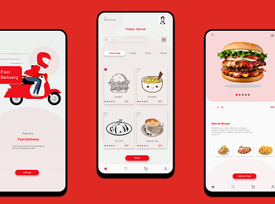 Delivery Food App UI Design app ui delivery app design e commerce app food app mobile app ui uiux design