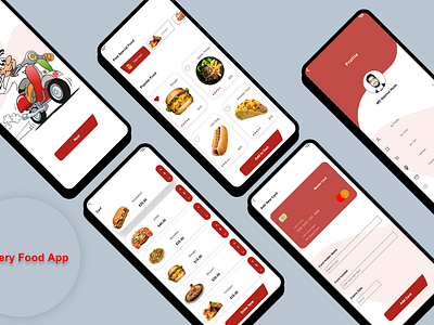 Home Delivery Food App UI & UX Design app design food app ui food app uiux design home delivery food app design mobile app design uiux design