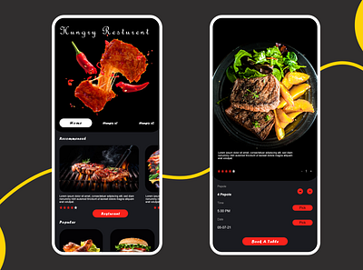 Restaurant mobile app UX & UI design food app food app uiux mobile app restaurant app design ui ux design