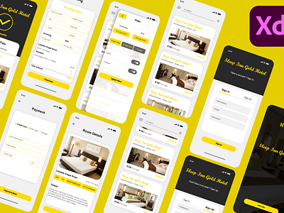 Online hotel booking mobile app UI design