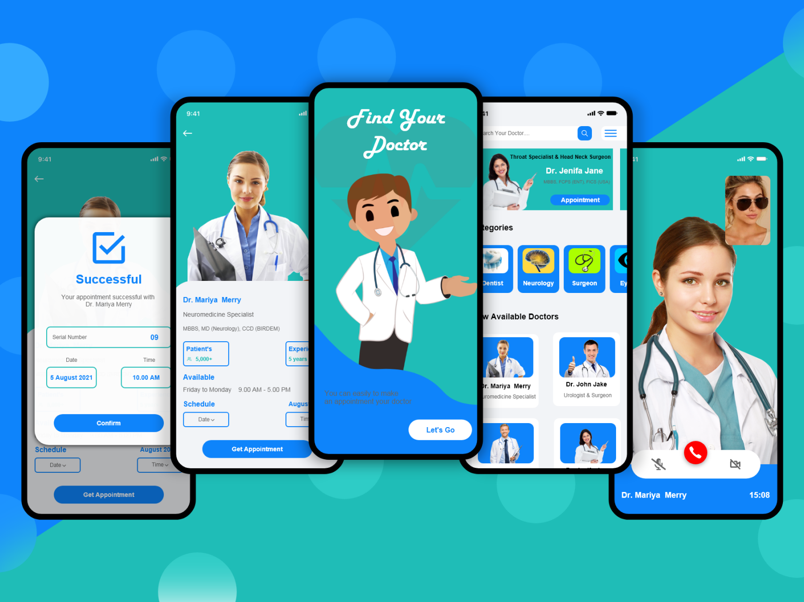 Find Your Doctor ( Hospital App UI Design ) by Nazmul UX UI on Dribbble